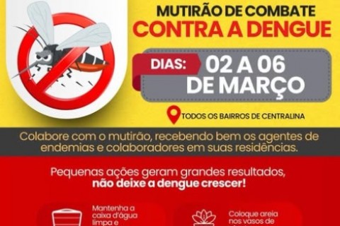Mutirão de combate contra a dengue